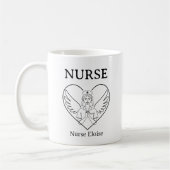 Personalisierter Herz-Engel-Krankenschwester-Beche Kaffeetasse (Links)