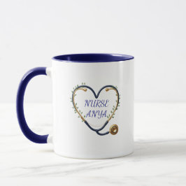 Personalisierter Herz-Stethoskop-Becher Tasse