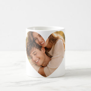 Personalisierter Herz-Tasse mit Paarfoto Kaffeetasse