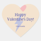 Personalisierter Herz- und Donner-Blitz Herz-Aufkleber (Vorderseite)