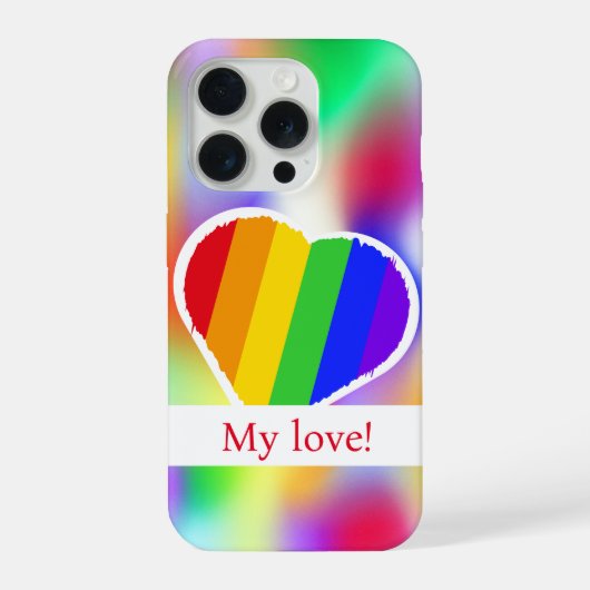 Personalisierter, herzförmiger Bildträger iPhone Hülle (Rückseite)
