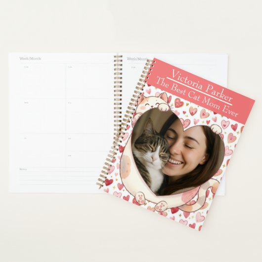 Personalisierter Herzkatzenknuddel-Fotoplaner Planer (Anzeige)