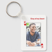 Personalisierter Herzkönig Schlüsselanhänger (Vorderseite)