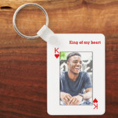 Personalisierter Herzkönig Schlüsselanhänger (Vorderseite)