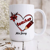 Personalisierter Herzlehrer Valentinstag Kaffeetasse