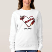 Personalisierter Herzlehrer Valentinstag Sweatshirt (Vorderseite)
