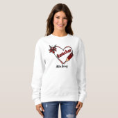 Personalisierter Herzlehrer Valentinstag Sweatshirt (Vorne ganz)