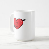 Personalisierter Herzname Kaffee Tasse. Tasse mit (Vorderseite Links)