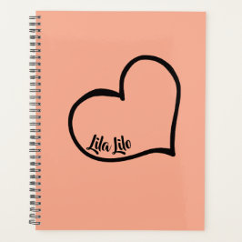 Personalisierter Herzplaner Planer