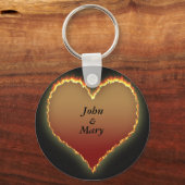 Personalisierter Herzromane Schlüsselanhänger (Vorderseite)
