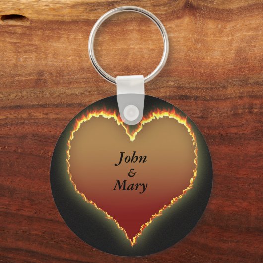 Personalisierter Herzromane Schlüsselanhänger (Vorderseite)