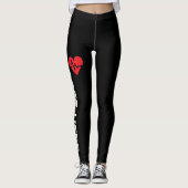 Personalisierter Herzschlag Leggings (Vorderseite)