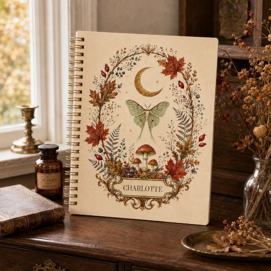 Personalisierter Hexen-Herbst-Luna-Mond Planer