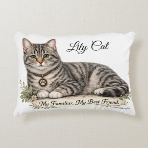 Personalisierter Hexen-Vertrauter-Tabby-Katze-Best Dekokissen