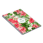 Personalisierter Hibisken Blume Monogram S Noteboo Notizblock (Rechte Seite)