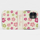 Personalisierter Hibiskus-Blumen-Muster-Fall Case-Mate iPhone Hülle (Rückseite (Horizontal))