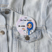Personalisierter Hijab-Arzt-Name-Button Button (Beispiel)