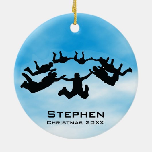 Personalisierter Himmel Keramik Ornament (Hinten)