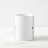 Personalisierter Himmelblauer Monogramm-Becher als Kaffeetasse (Mittel)