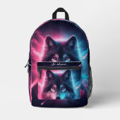 Personalisierter Himmelwolf Bedruckter Rucksack (Vorderseite)