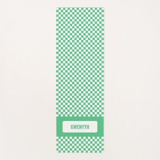 Personalisierter hintere, grüne Single Yogamatte (Vorderseite)