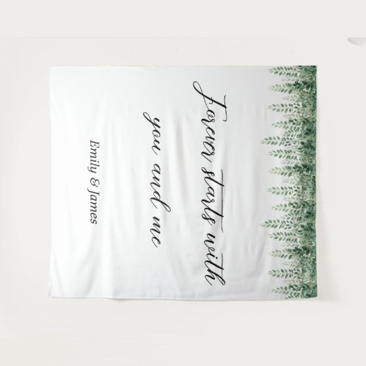 Personalisierter Hintergrund der botanischen Grüne Wandteppich (Vorderseite (Horizontal))