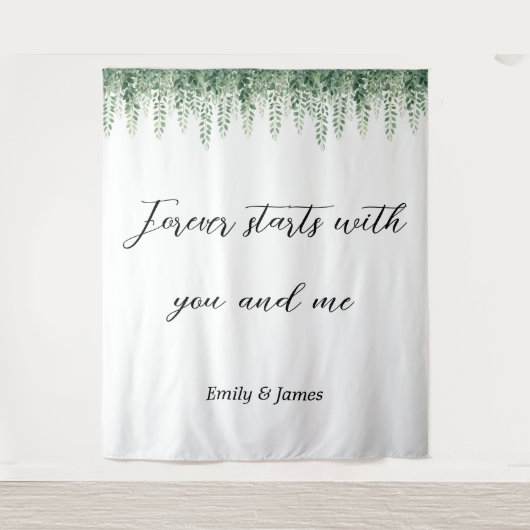 Personalisierter Hintergrund der botanischen Grüne Wandteppich (Vorderseite)