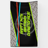 Personalisierter Hintergrund des Laser Tag Boy Bir Banner (Vertikal)