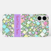 Personalisierter Hintergrund für abstrakte geometr Case-Mate iPhone Hülle (Rückseite (Horizontal))