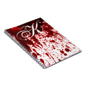 Personalisierter Hinweis Buch Blut Spritzer Vampir (Rechte Seite)