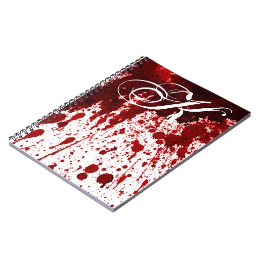 Personalisierter Hinweis Buch Blut Spritzer Vampir (Linke Seite)