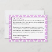 Personalisierter Hinweis für Pickleball-Lavendel v Dankeskarte (Rückseite)