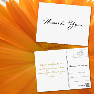 Personalisierter Hinweis Modern Simple White Viele Postkarte