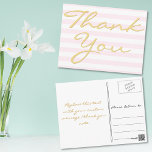 Personalisierter Hinweis Moderne elegante Streifen Postkarte<br><div class="desc">Gestalten Sie Ihre eigenen,  personalisierten,  modernen Streifen elegante Dankeschön Postcard. Geben Sie einfach Ihre Nachricht ein / vielen Dank. Elegante Dankeschön an die Postkarte für die Verwendung bei Hochzeit,  Heiratsjubiläum,  Geburtstag,  Abschluss,  Brautparty,  Babydusche,  Feiertagen,  oder alle anderen besondere Anlass bezogenen Mailings.</div>