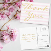 Personalisierter Hinweis Moderne elegante Streifen Postkarte