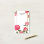 Personalisierter Hinweis vom Schreibtisch aus, ros Post-it Klebezettel (Auf Schreibtisch)