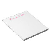 Personalisierter Hinweis von Isabella Notepad Notizblock (angewinkelt)