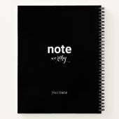 Personalisierter Hinweis Worthy Spiral Notebook Notizblock (Rückseite)