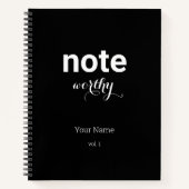 Personalisierter Hinweis Worthy Spiral Notebook Notizblock (Vorderseite)