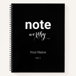 Personalisierter Hinweis Worthy Spiral Notebook Notizblock