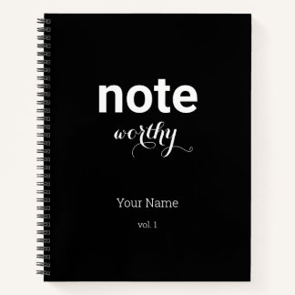 Personalisierter Hinweis Worthy Spiral Notebook Notizblock
