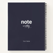 Personalisierter Hinweis Worthy Spiral Notebook Notizblock (Rückseite)