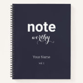 Personalisierter Hinweis Worthy Spiral Notebook Notizblock (Vorderseite)