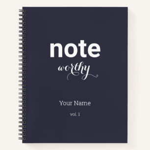Personalisierter Hinweis Worthy Spiral Notebook Notizblock