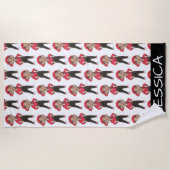 Personalisierter Hip Hop Tance-Klassentänzer Strandtuch (Vorderseite)