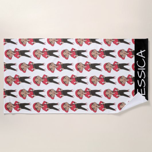 Personalisierter Hip Hop Tance-Klassentänzer Strandtuch (Vorderseite)