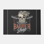 Personalisierter Hipster aus Friseursalon Skull un Fußmatte (Vorderseite)