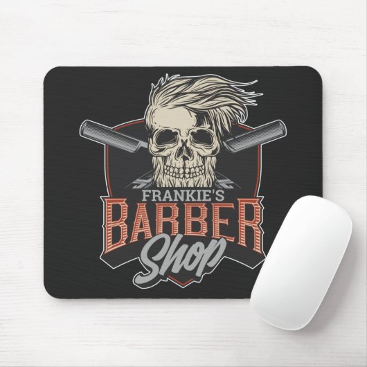 Personalisierter Hipster aus Friseursalon Skull un Mousepad (Mit Mouse)