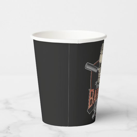 Personalisierter Hipster aus Friseursalon Skull un Pappbecher (Rechts)