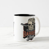 Personalisierter Hipster aus Friseursalon Skull un Zweifarbige Tasse (VorderseiteRechts)